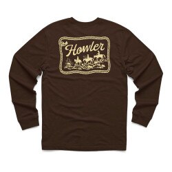 Howler Brothers Posse Long Sleeve TShirt Men's in Mahogany